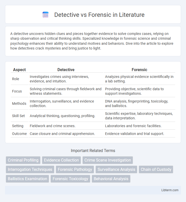 Forensic vs Detective in Literature - What is The Difference?