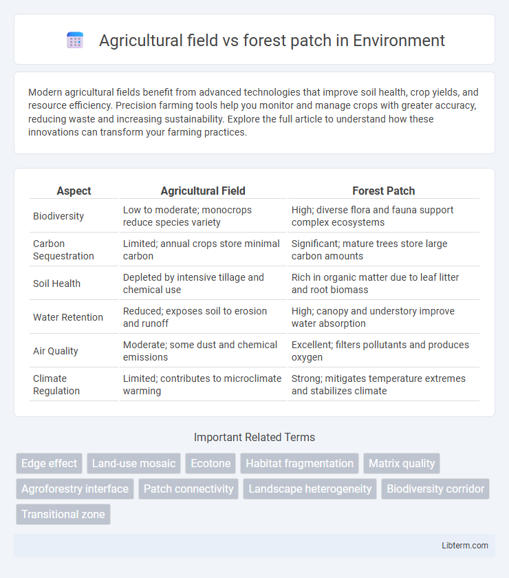 forest patch vs Agricultural field in Environment - What is The Difference?