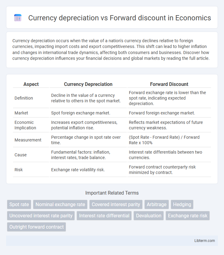 Forward discount vs Currency depreciation in Economics - What is The Difference?