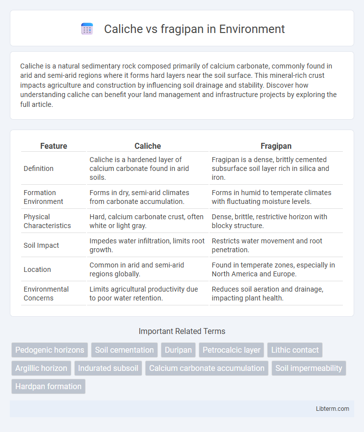 fragipan vs Caliche in Environment - What is The Difference?