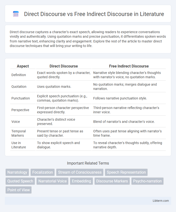 Free Indirect Discourse vs Direct Discourse in Literature - What is The Difference?