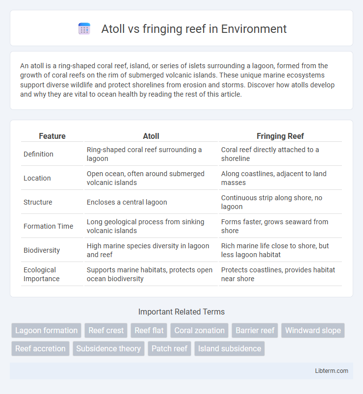 fringing reef vs Atoll in Environment - What is The Difference?