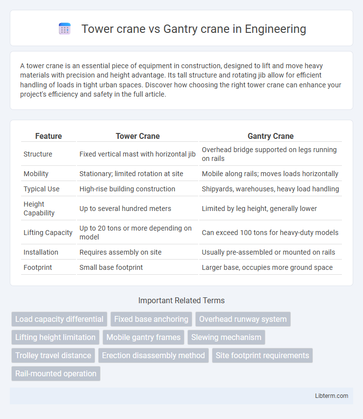 Gantry crane vs Tower crane in Engineering - What is The Difference?