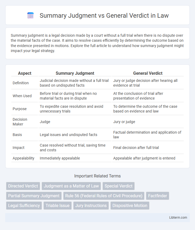 General Verdict vs Summary Judgment in Law - What is The Difference?