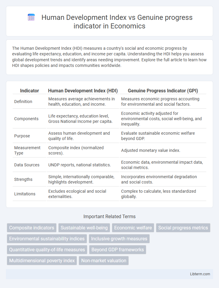Genuine progress indicator vs Human Development Index in Economics - What is The Difference?