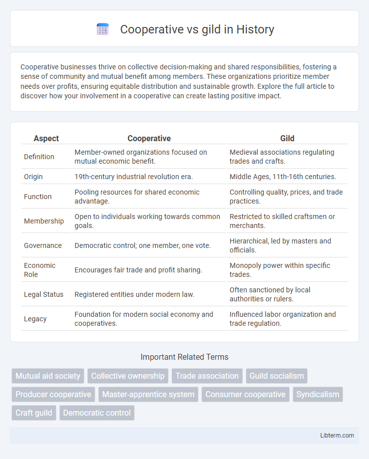 gild vs Cooperative in History - What is The Difference?