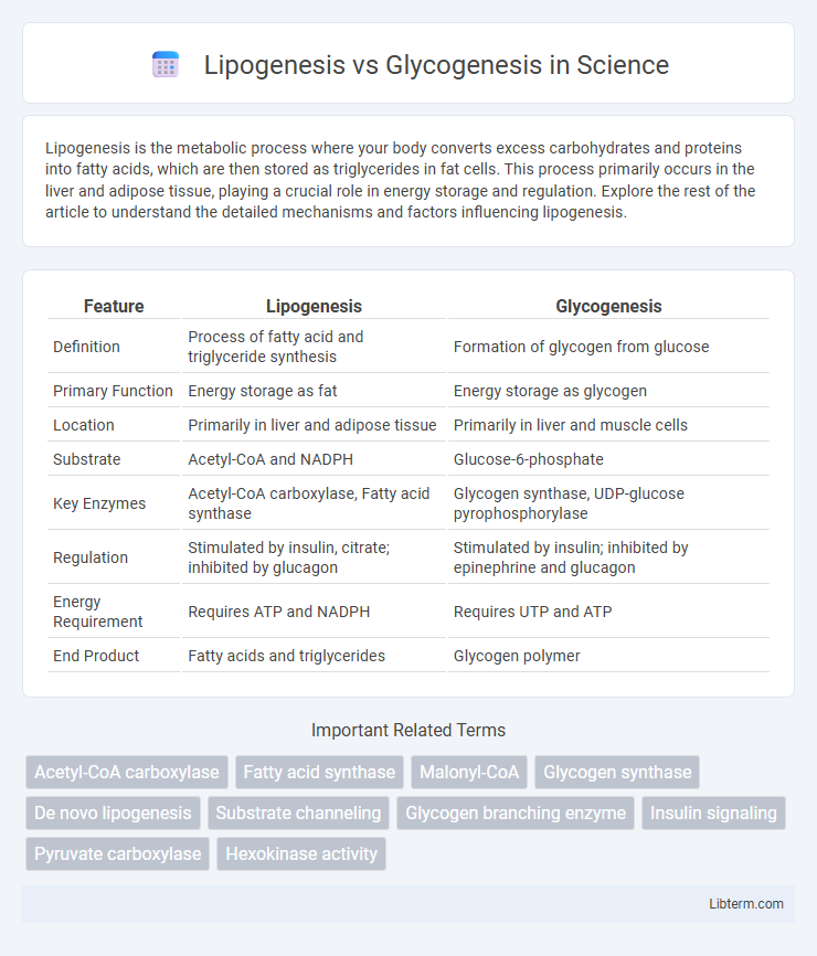 Glycogenesis vs Lipogenesis in Science - What is The Difference?
