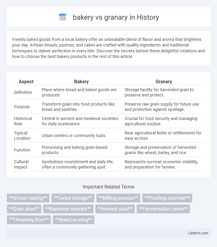 granary vs bakery in History - What is The Difference?