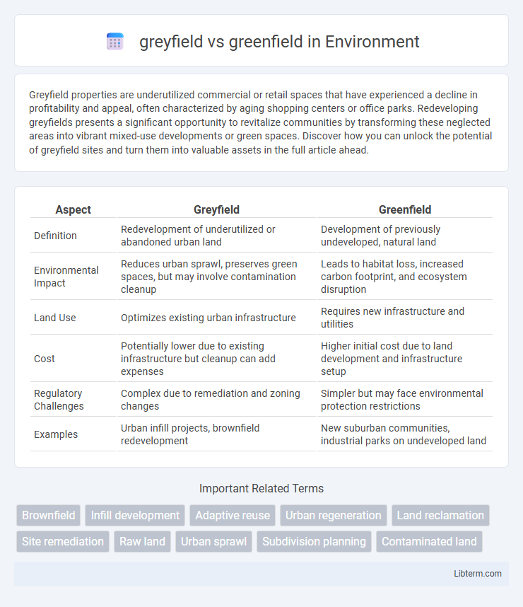 greenfield vs greyfield in Environment - What is The Difference?
