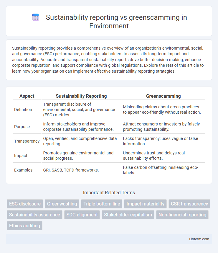 greenscamming vs Sustainability reporting in Environment - What is The Difference?