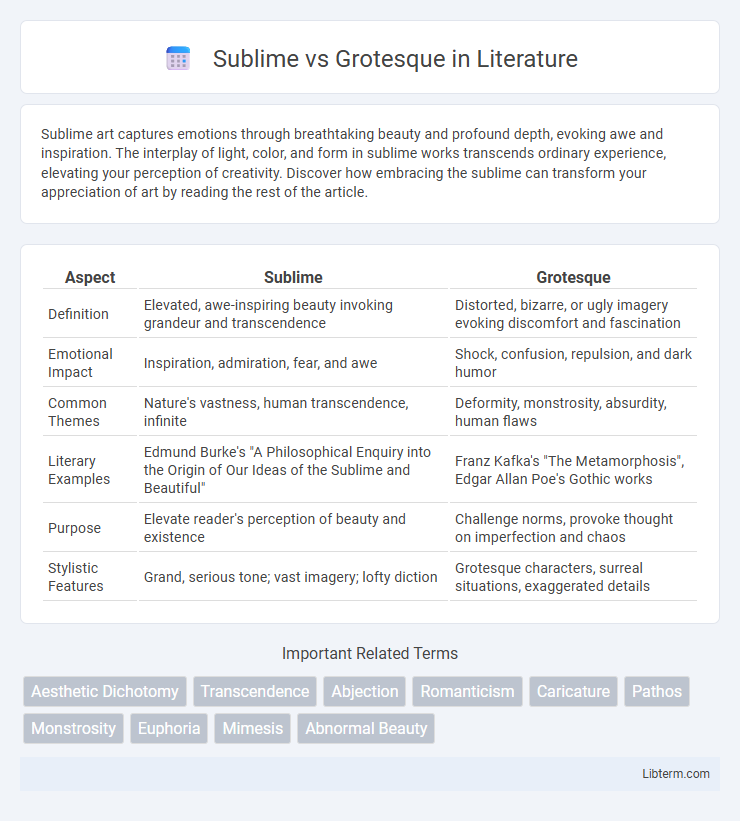 Grotesque vs Sublime in Literature - What is The Difference?