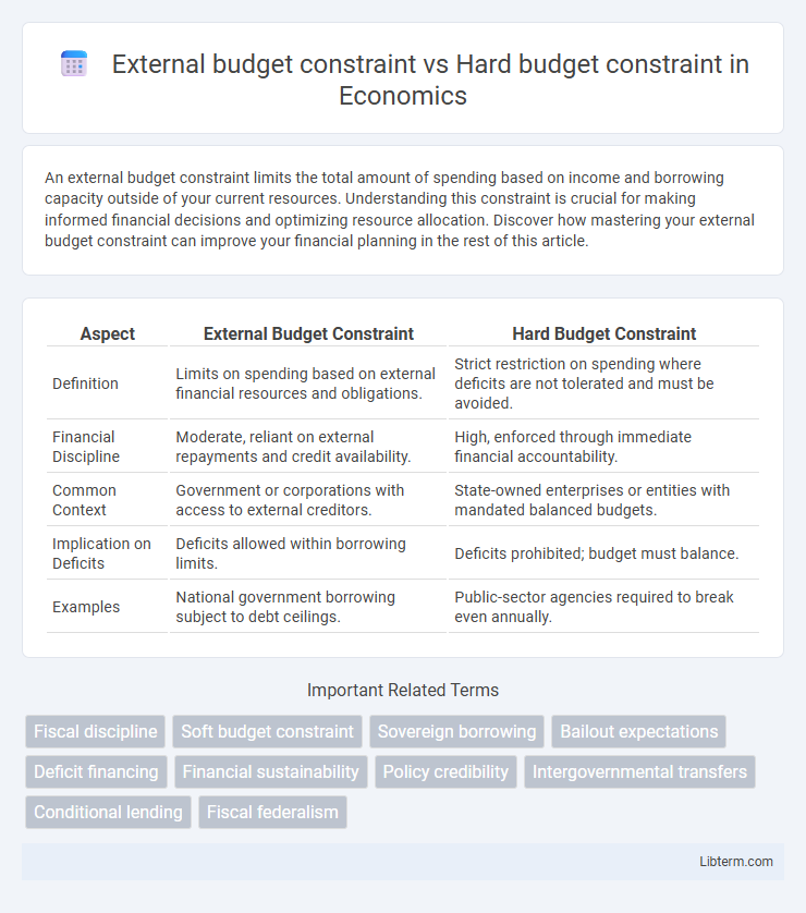 Hard budget constraint vs External budget constraint in Economics - What is The Difference?