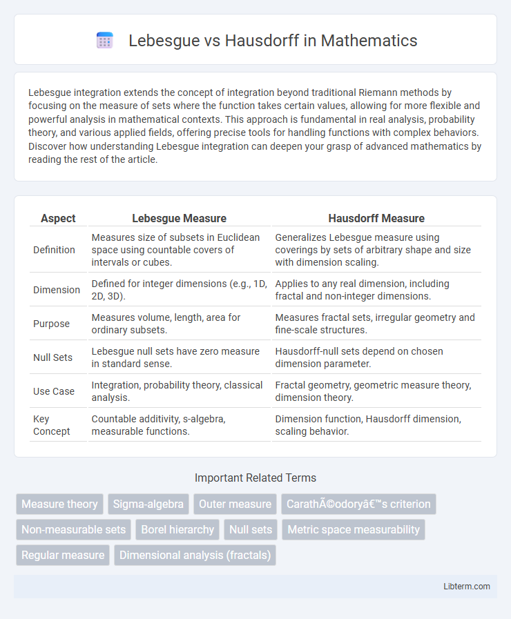 Hausdorff vs Lebesgue in Mathematics - What is The Difference?
