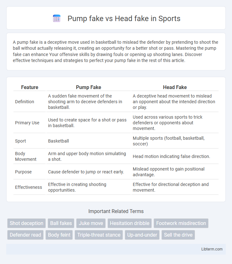 Head fake vs Pump fake in Sports - What is The Difference?