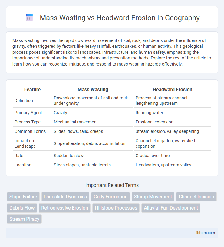 Headward Erosion vs Mass Wasting in Geography - What is The Difference?