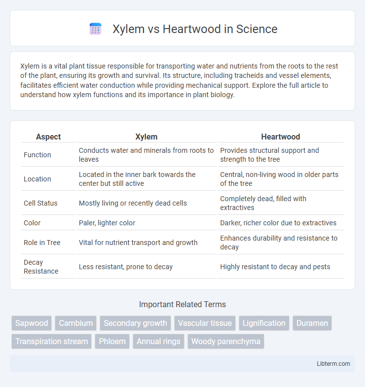 Heartwood vs Xylem in Science - What is The Difference?