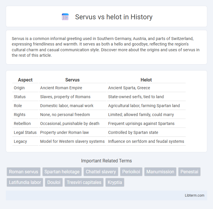 helot vs Servus in History - What is The Difference?