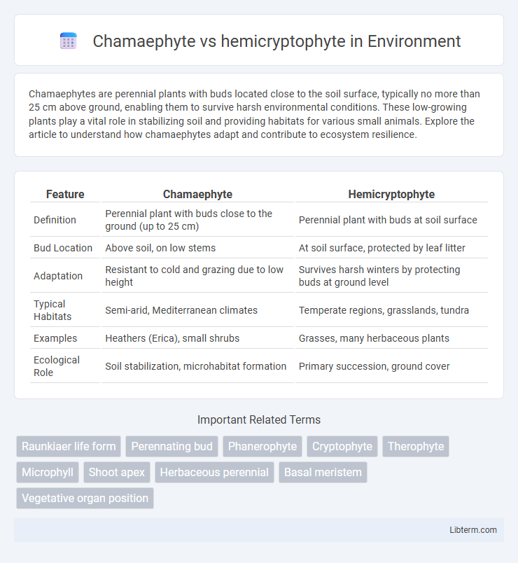 hemicryptophyte vs Chamaephyte in Environment - What is The Difference?