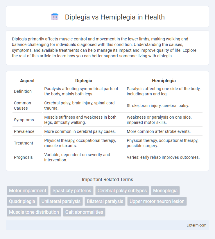 Hemiplegia vs Diplegia in Health - What is The Difference?