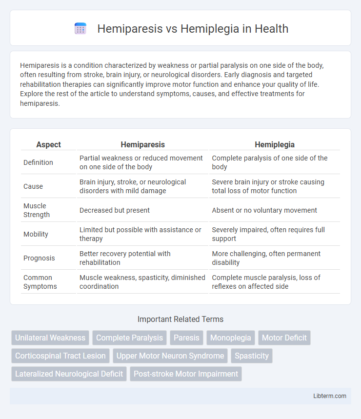 Hemiplegia vs Hemiparesis in Health - What is The Difference?