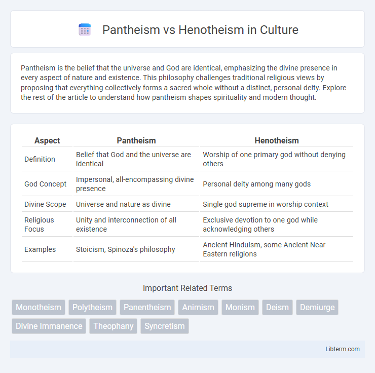 Henotheism vs Pantheism in Culture - What is The Difference?