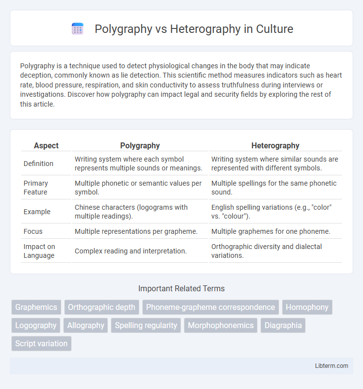 Heterography vs Polygraphy in Culture - What is The Difference?