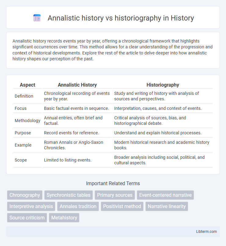 historiography vs Annalistic history in History - What is The Difference?