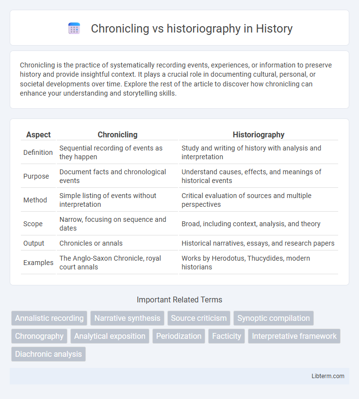 historiography vs Chronicling in History - What is The Difference?