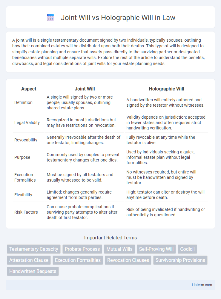 Holographic Will vs Joint Will in Law - What is The Difference?