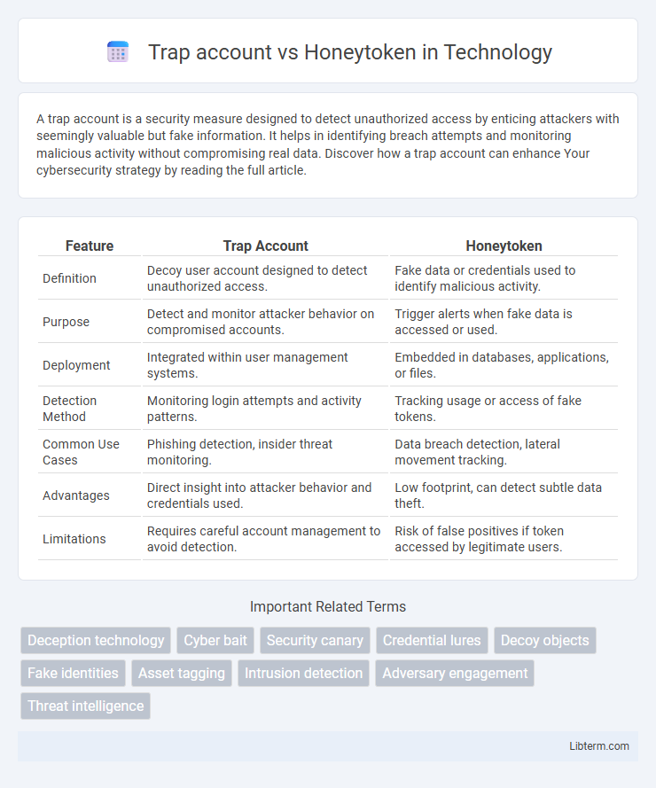 Honeytoken vs Trap account in Technology - What is The Difference?