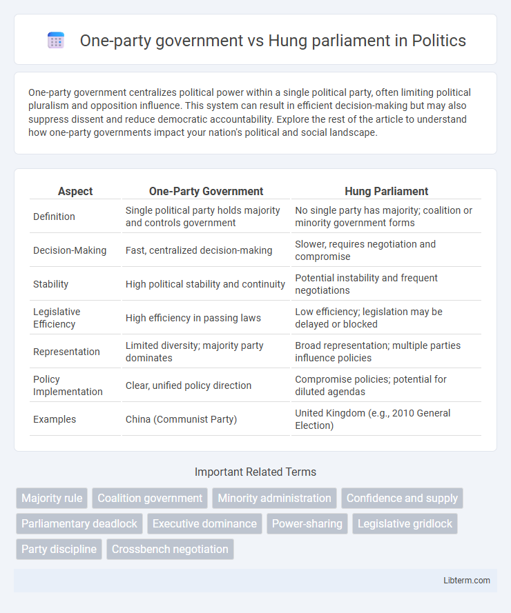 Hung parliament vs One-party government in Politics - What is The Difference?