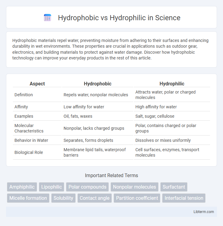 Hydrophilic vs Hydrophobic in Science - What is The Difference?
