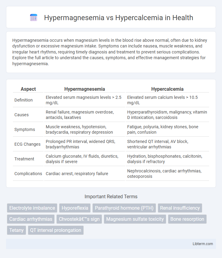 Hypercalcemia vs Hypermagnesemia in Health - What is The Difference?