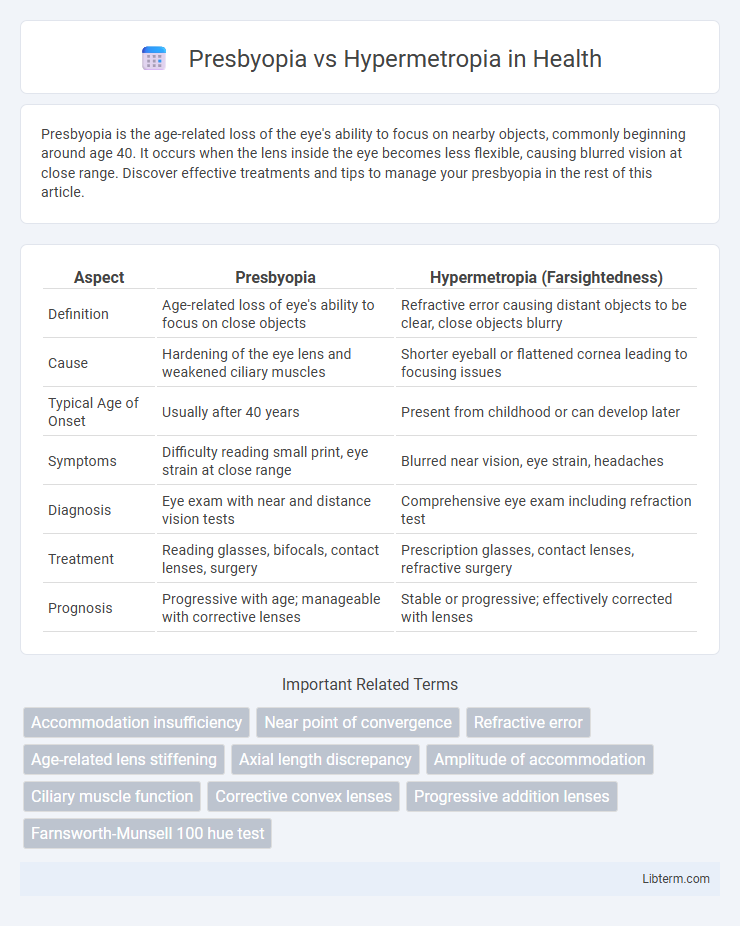 Hypermetropia vs Presbyopia in Health - What is The Difference?