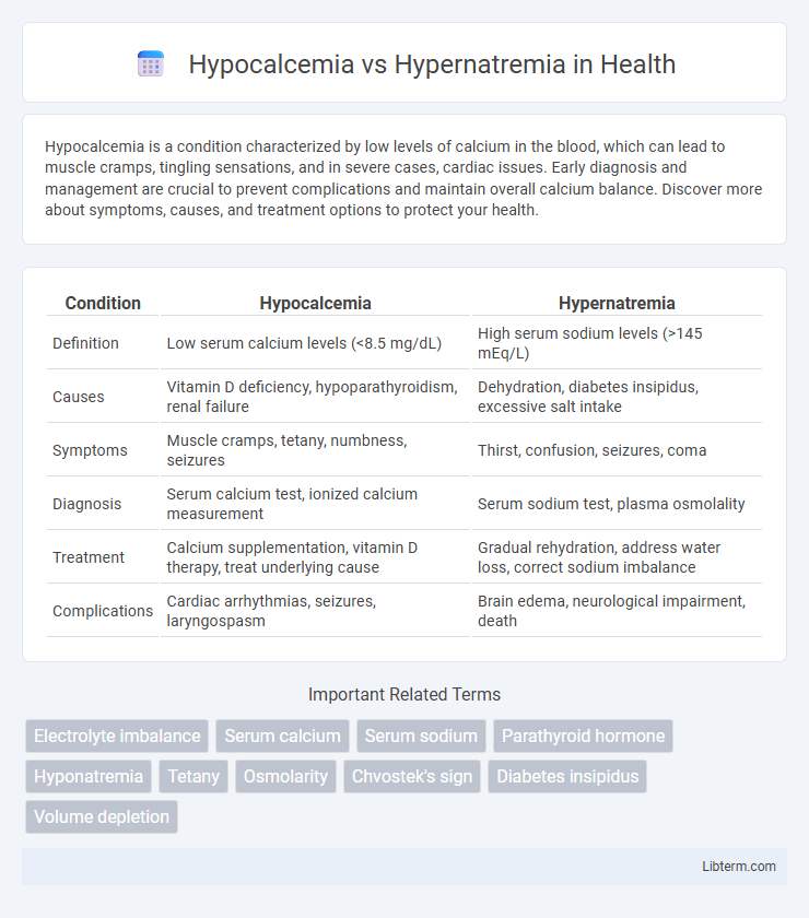 Hypernatremia vs Hypocalcemia in Health - What is The Difference?