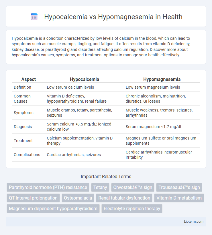 Hypomagnesemia vs Hypocalcemia in Health - What is The Difference?