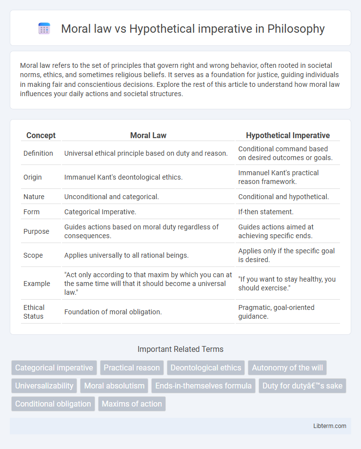Hypothetical imperative vs Moral law in Philosophy - What is The Difference?