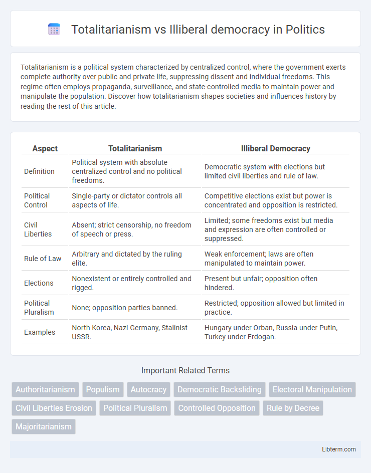Illiberal democracy vs Totalitarianism in Politics - What is The Difference?