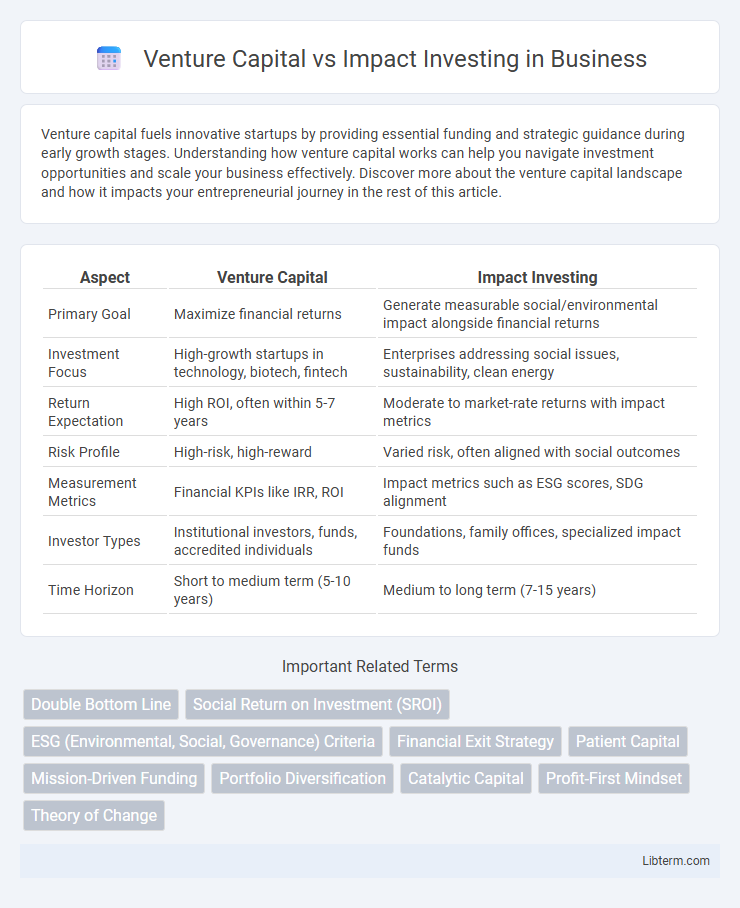 Impact Investing vs Venture Capital in Business - What is The Difference?