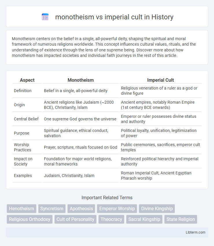 imperial cult vs monotheism in History - What is The Difference?