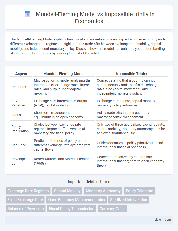 Impossible trinity vs Mundell-Fleming Model in Economics - What is The Difference?