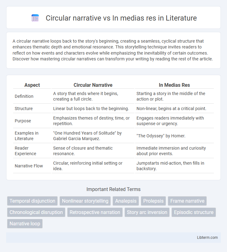 In medias res vs Circular narrative in Literature - What is The Difference?