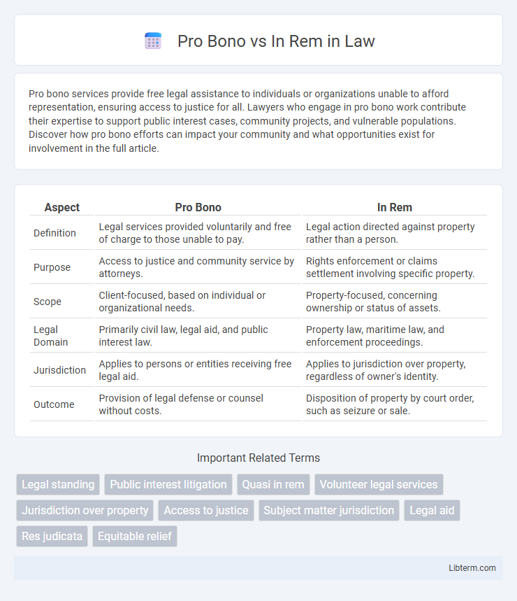 In Rem vs Pro Bono in Law - What is The Difference?