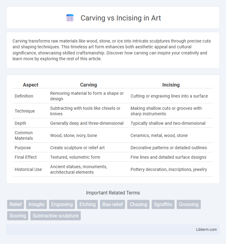 Incising vs Carving in Art - What is The Difference?