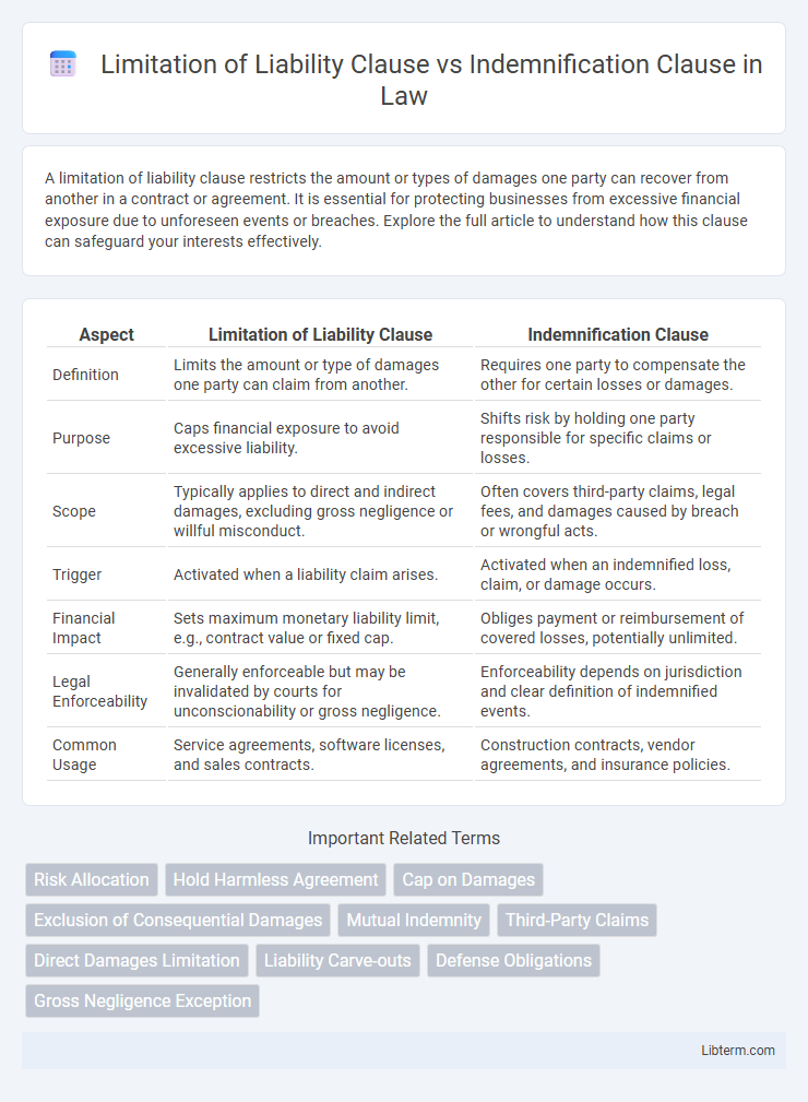 Indemnification Clause vs Limitation of Liability Clause in Law - What is The Difference?