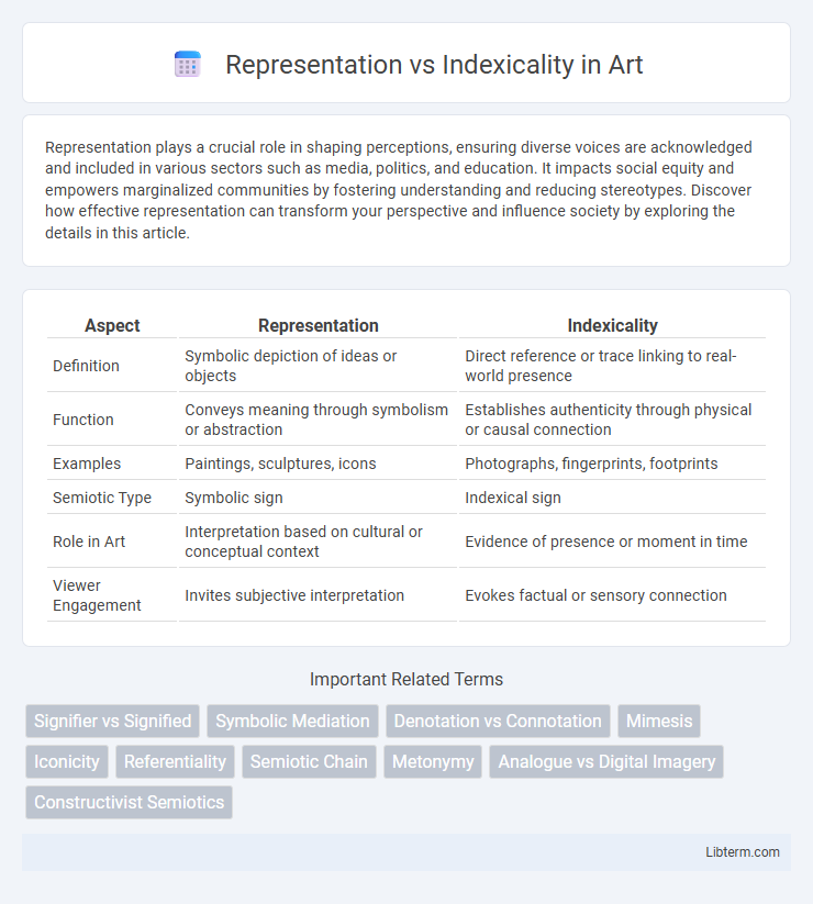 Indexicality vs Representation in Art - What is The Difference?