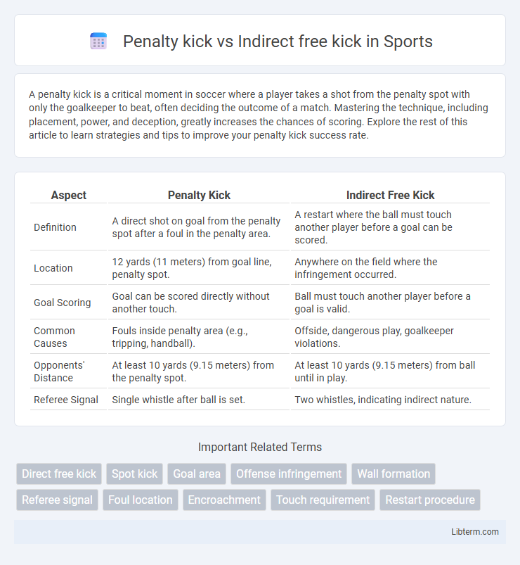 Indirect free kick vs Penalty kick in Sports - What is The Difference?