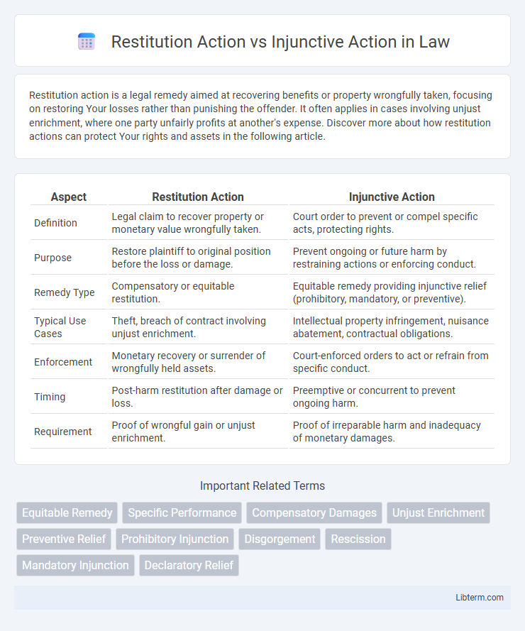 Injunctive Action vs Restitution Action in Law - What is The Difference?