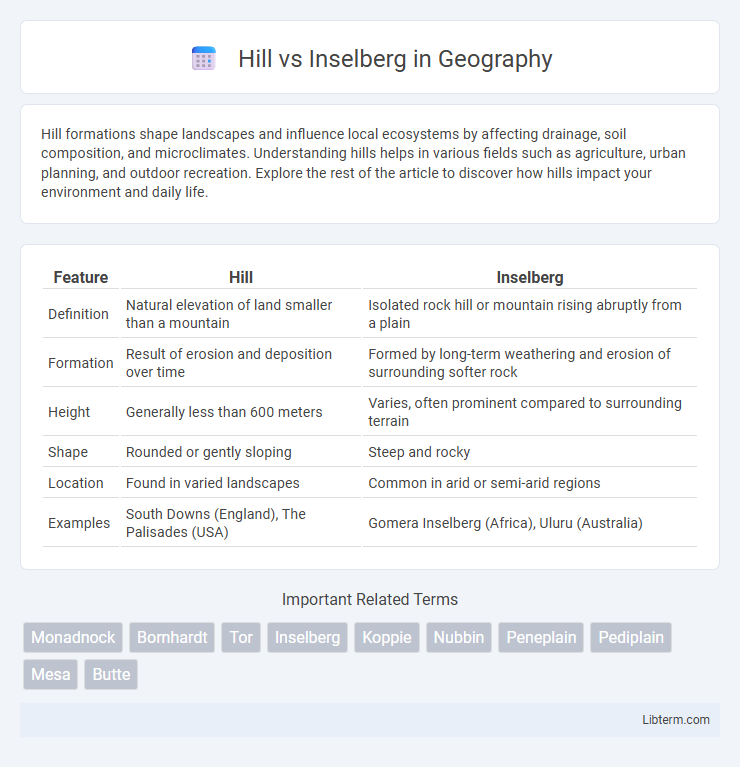 Inselberg vs Hill in Geography - What is The Difference?