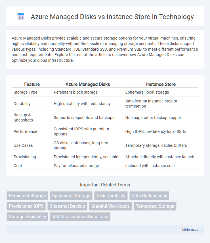 Instance Store vs Azure Managed Disks in Technology - What is The Difference?